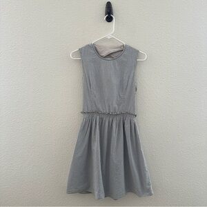 Vanessa Bruno‎ athé Linen Blue Striped Sleeveless Dress Coastal coquette S